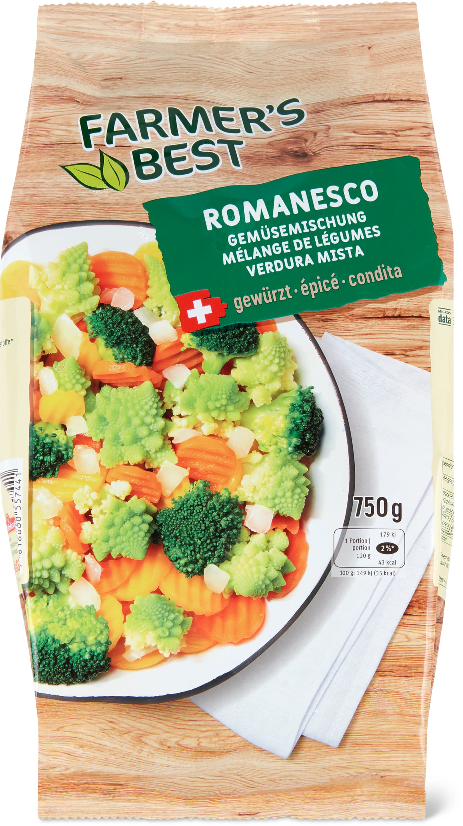 Romanesco verdura mista condita